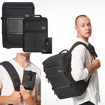 Velkoobchodní obchodní cestovní batoh s otevřeným vrchem, magnetickou sponou pro laptopový obal a kapsu na mobil